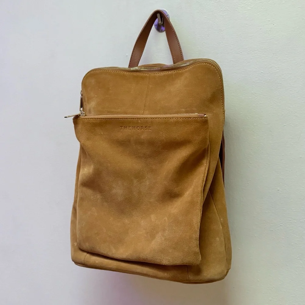 The Horse Limited Edition Caramel Suede Backpack - Picture 3 of 13